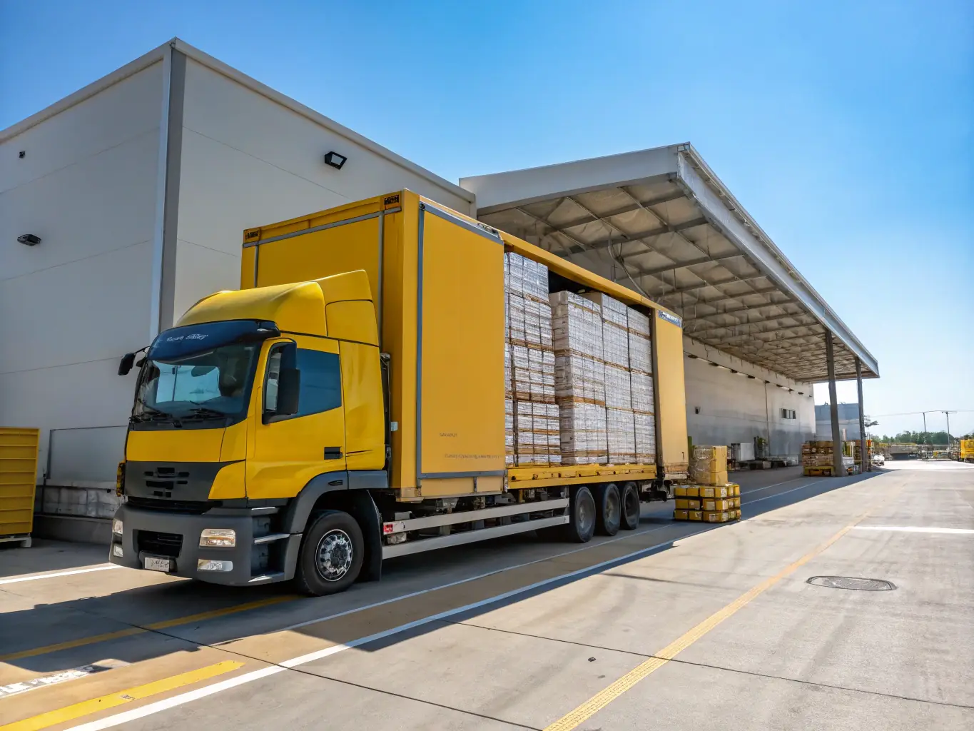 A delivery truck with the Fulfillmasters logo on the side, symbolizing reliable shipping logistics.